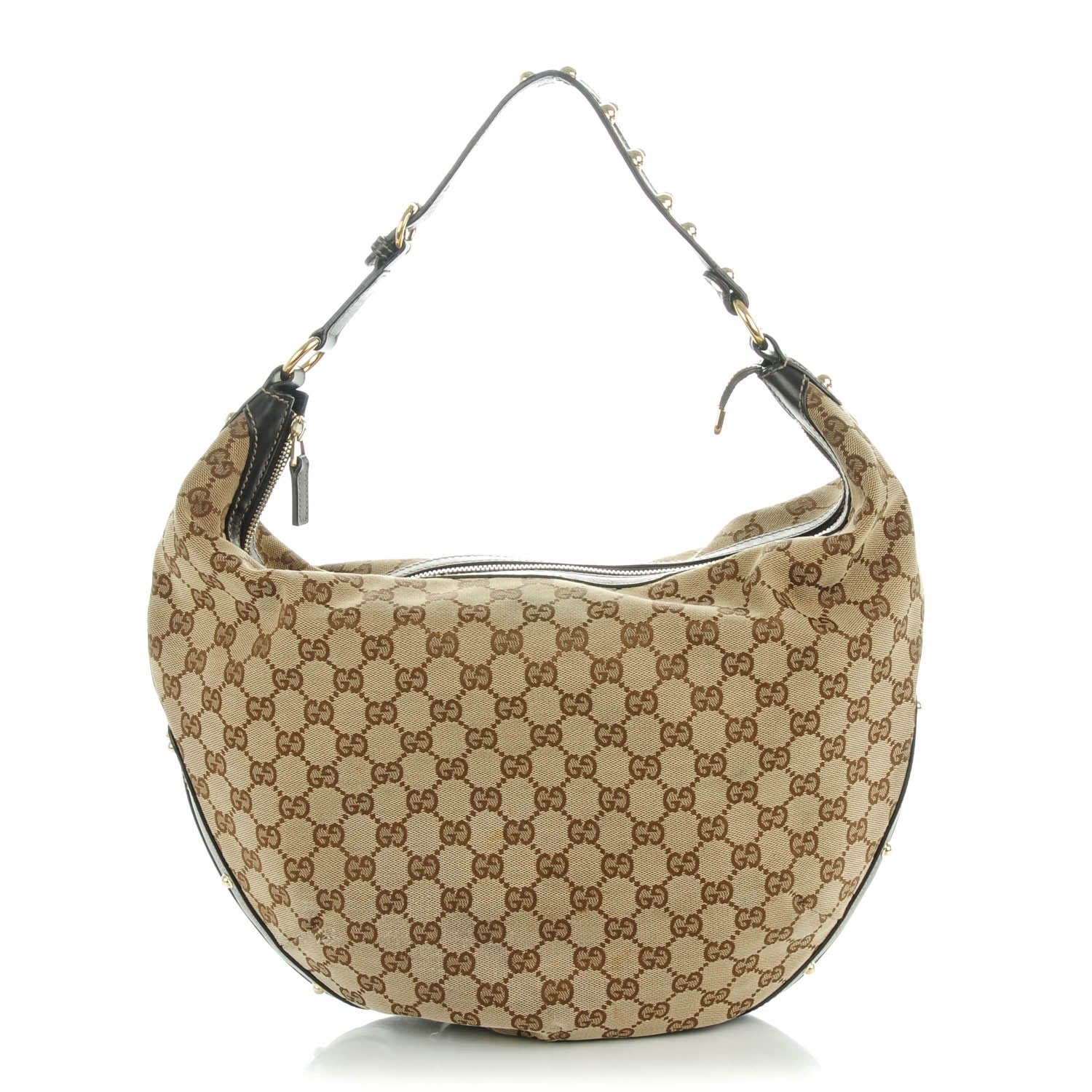 Gucci Monogram Biba Hobo Dark Brown 1 of 8