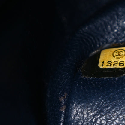 Chanel Lambskin Quilted Medium Double Flap Navy 7 of 11