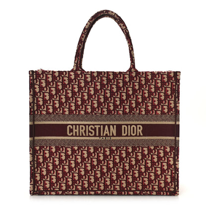 Christian Dior Oblique Large Book Tote Burgundy Multicolor 1 of 9