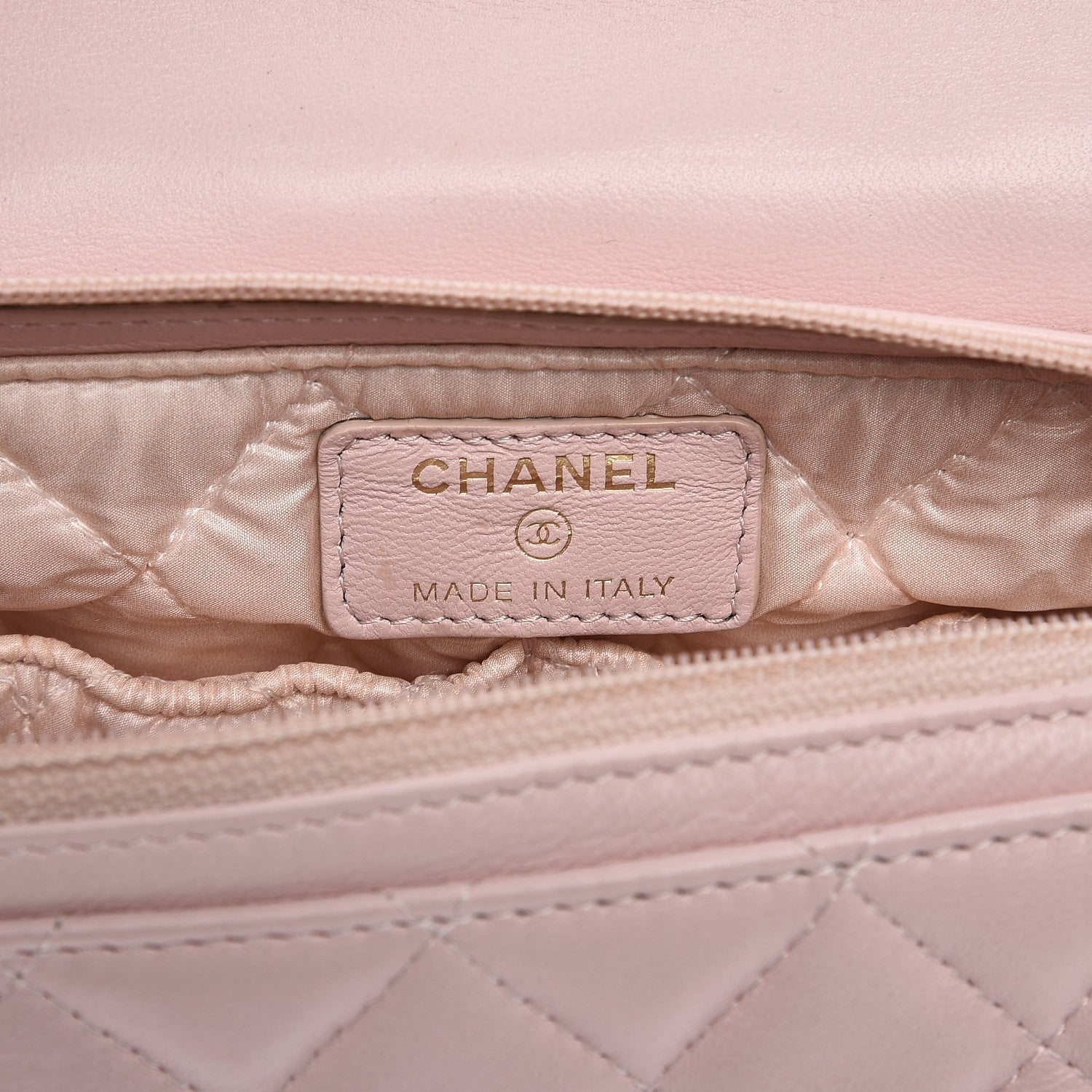 Chanel Lambskin Quilted Flap Cosmetic Case Light Pink 6 of 12