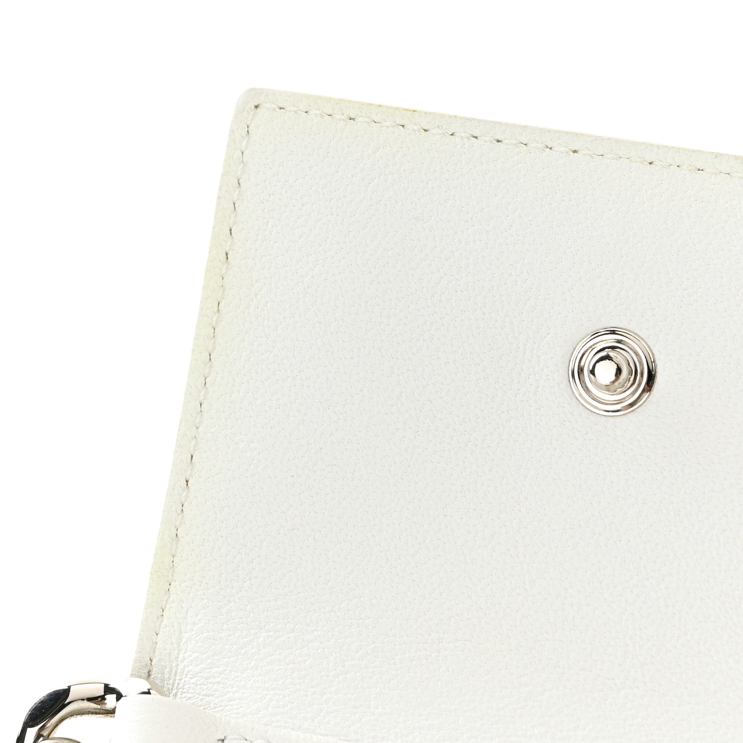 Alexander McQueen Smooth Calfskin Micro The Four Ring Knuckle Chain Shoulder Bag White 11 of 11