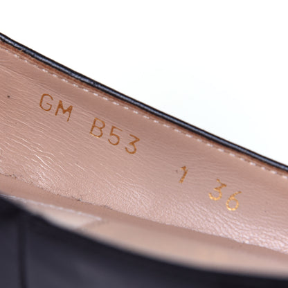 Valentino Garavani Calfskin Ballerina Ankle Strap Flats 36 Black 10 of 11