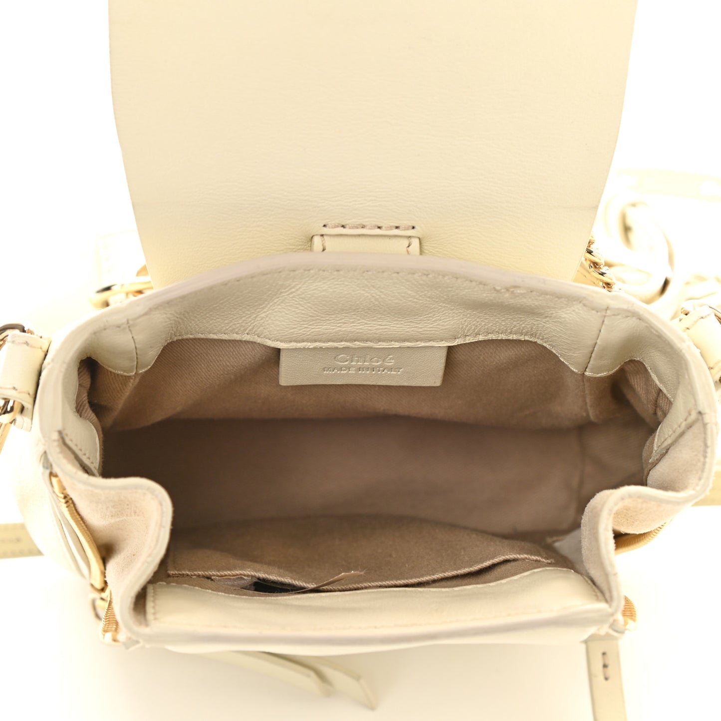 Calfskin Quilted Mini Faye Backpack Natural White