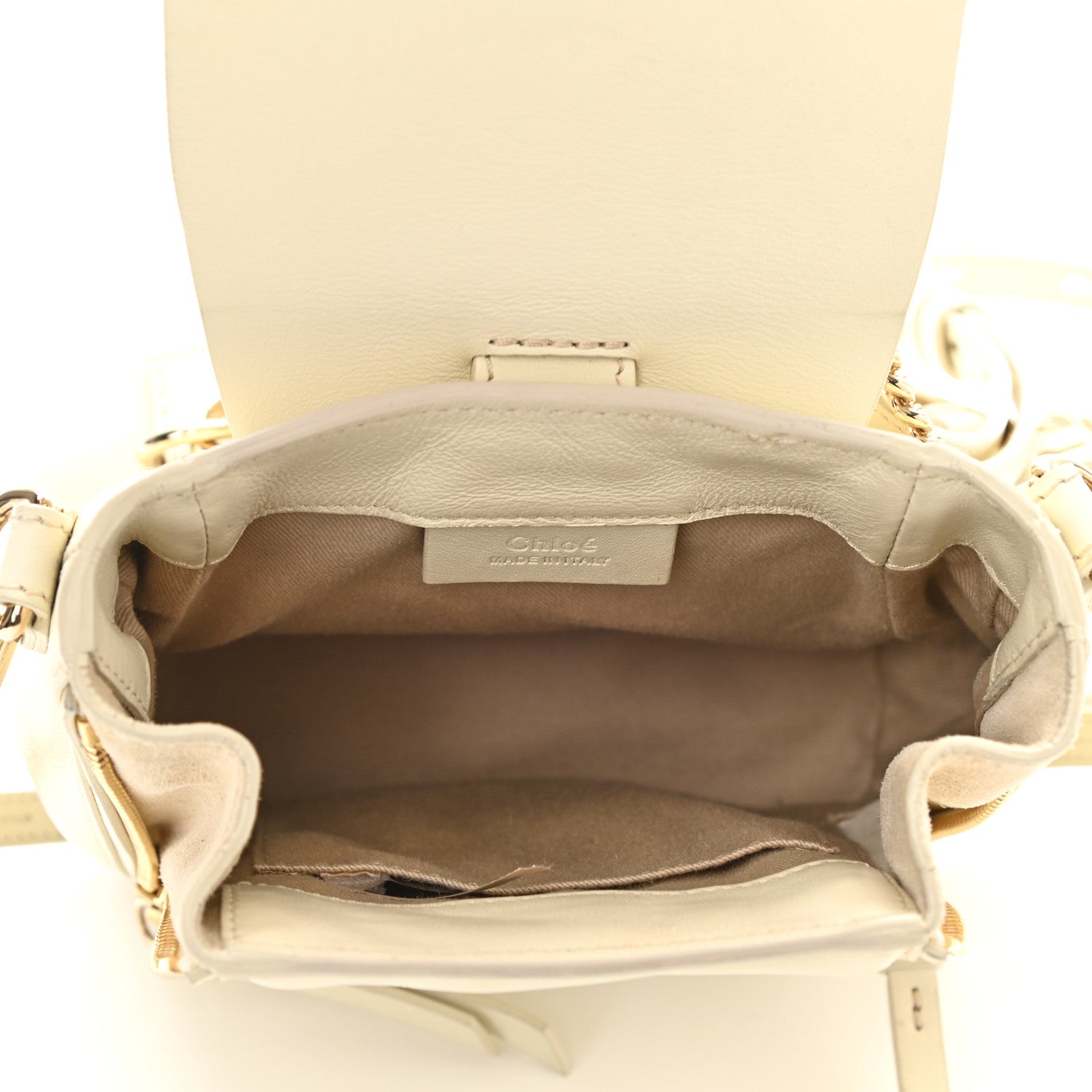 Chloe Calfskin Quilted Mini Faye Backpack Natural White 5 of 12