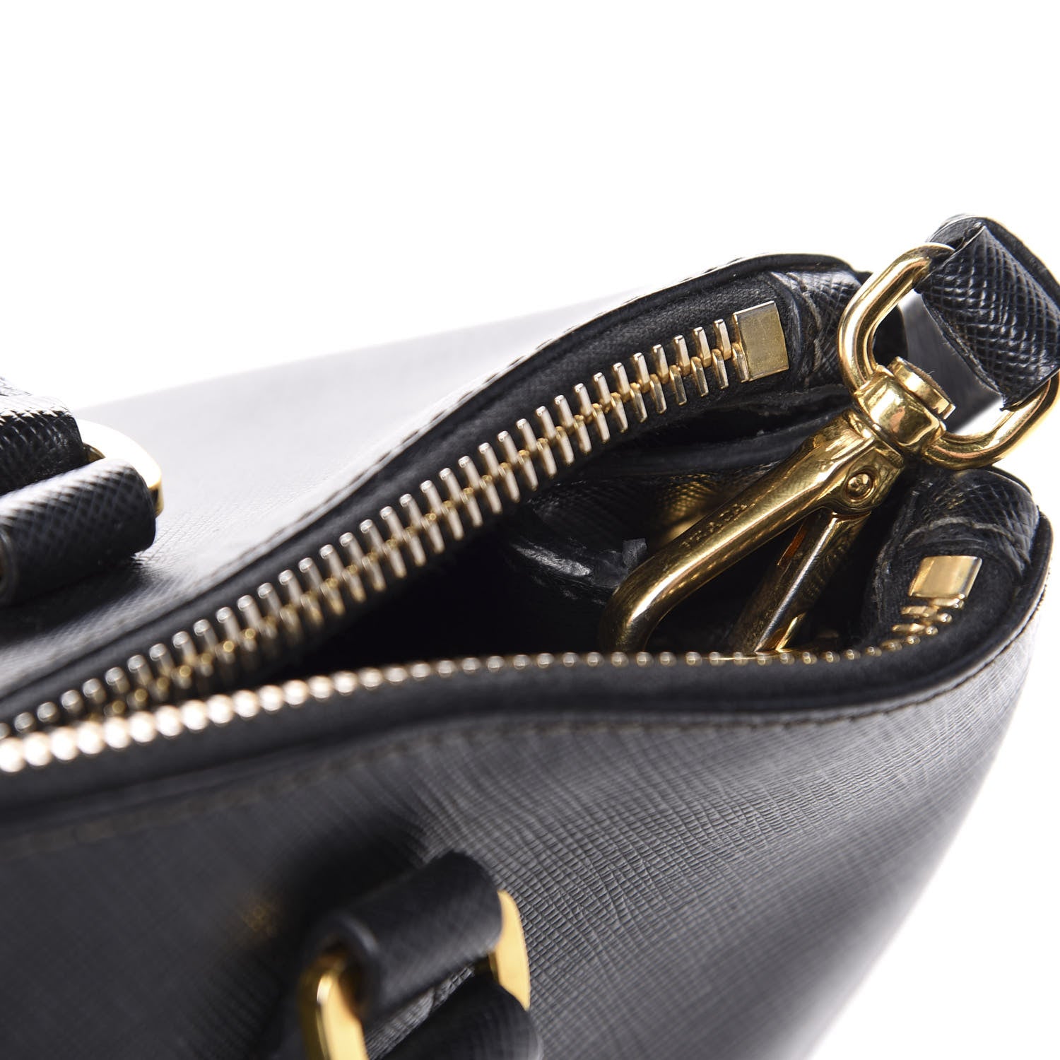 Prada Saffiano Small Galleria Double Zip Tote Black 15 of 15