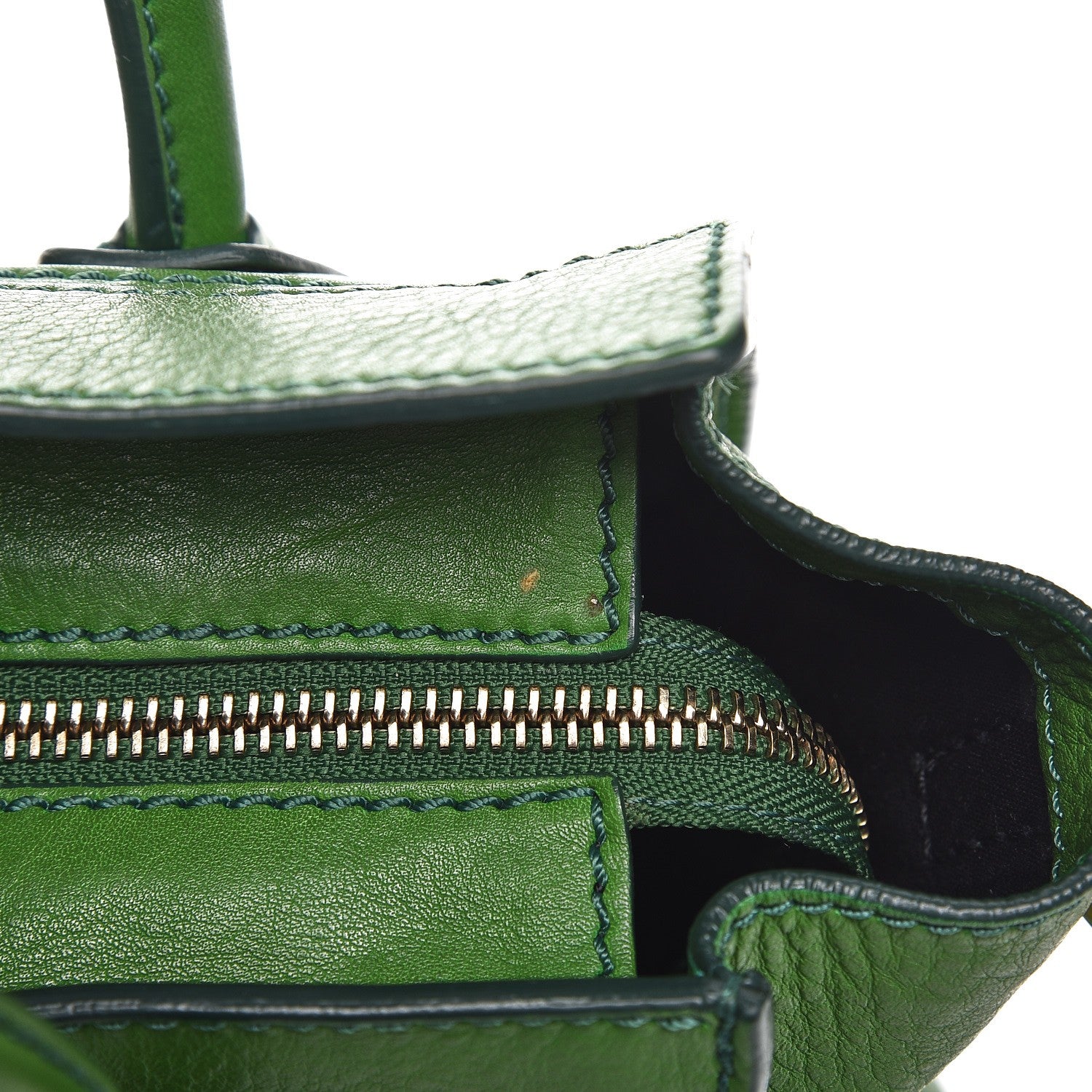 Celine Smooth Calfskin Nano Luggage Green 12 of 12