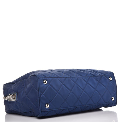 Prada Nylon Tessuto Impuntu Quilted Medium Shoulder Bag Bluette 4 of 8