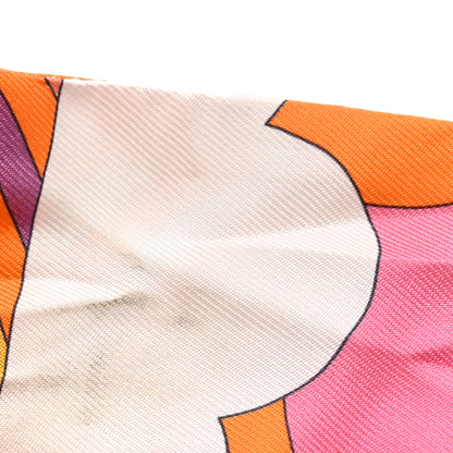 Hermes Silk Carres Volants Twilly Orange Rose Malaba 5 of 5