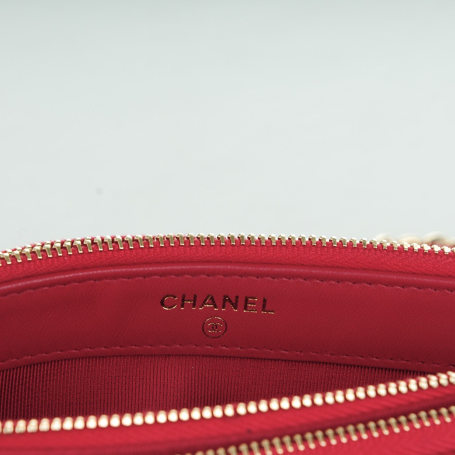 Chanel Lambskin Quilted Small Clutch With Chain Dark Pink 7 of 9