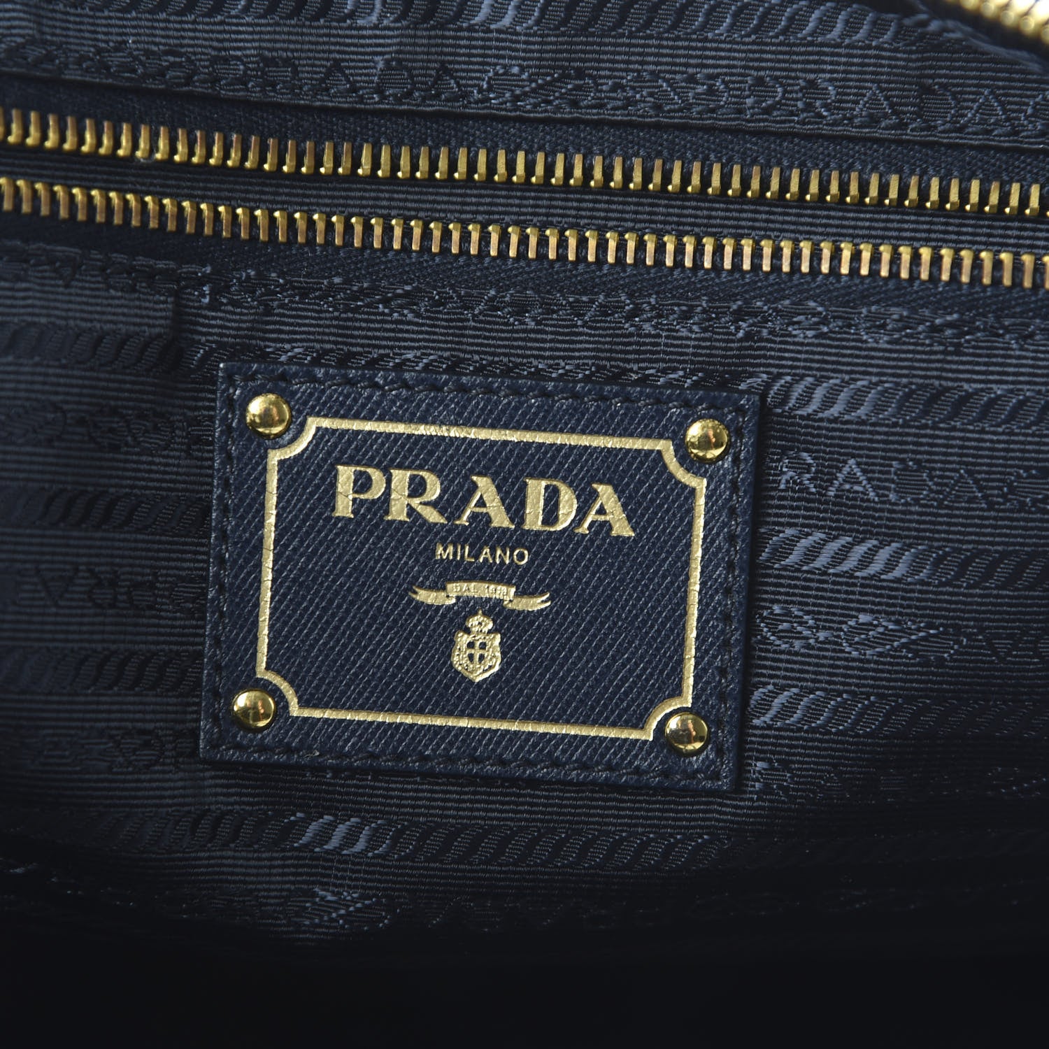 Prada Tessuto Nylon Saffiano Tote Baltico 8 of 9