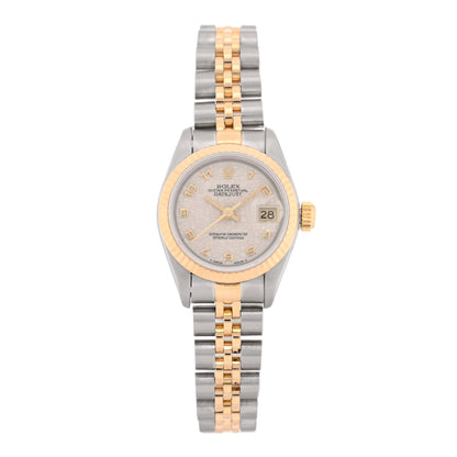 Rolex Stainless Steel 18K Yellow Gold 26mm Oyster Perpetual Datejust Watch Ivory Jubilee 69173 1 of 4