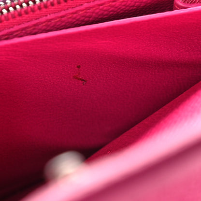 Balenciaga Pebbled Calfskin Everyday Continental Wallet on Chain Acid Pink 13 of 15