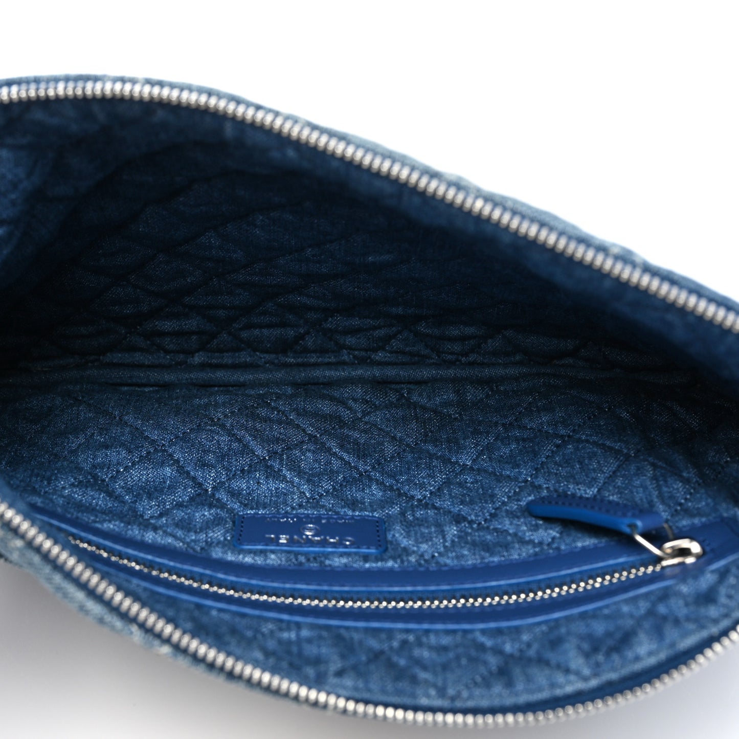 Denim Pocket Medium Cosmetic Case Blue