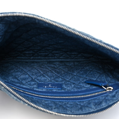 Chanel Denim Pocket Medium Cosmetic Case Blue 5 of 8