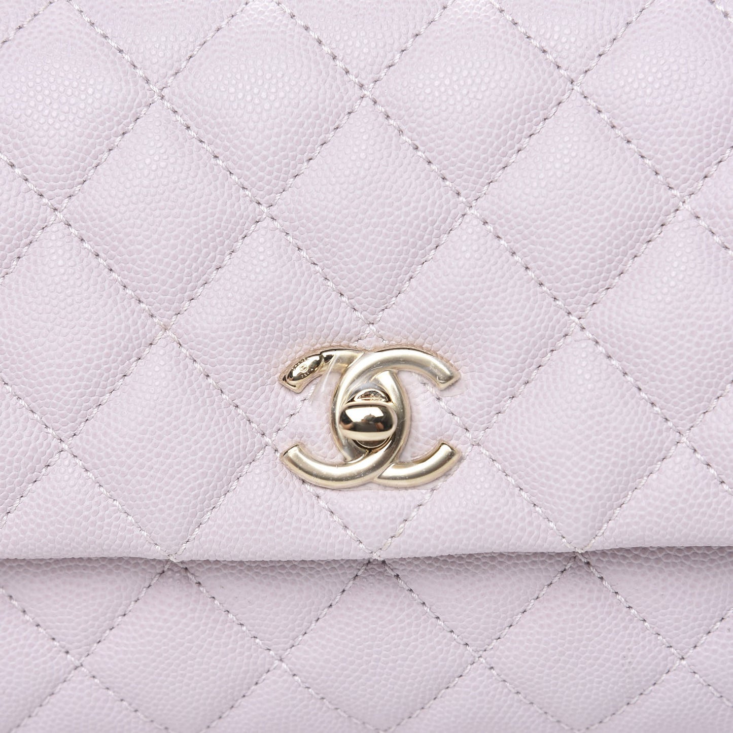 Caviar Quilted Mini Coco Handle Flap Lilas Lilac