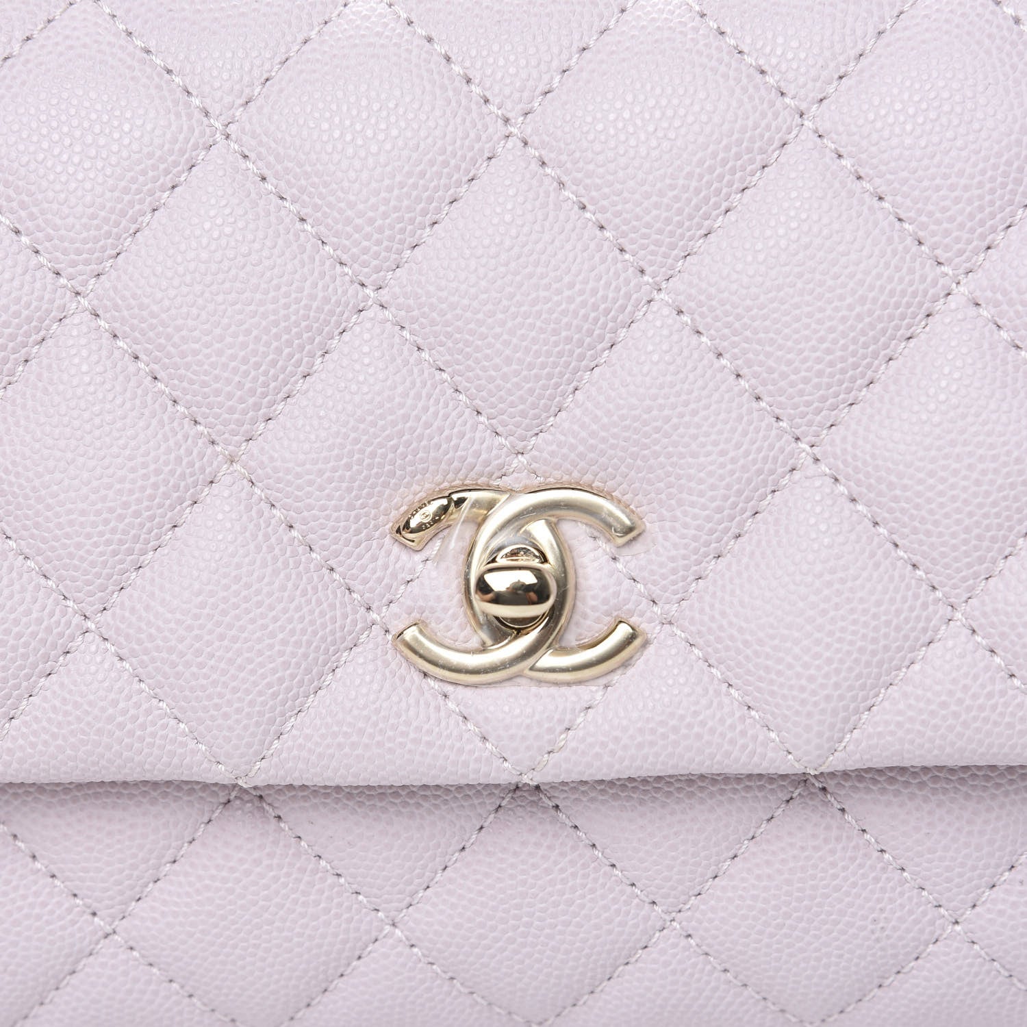 Chanel Caviar Quilted Mini Coco Handle Flap Lilas Lilac 9 of 10