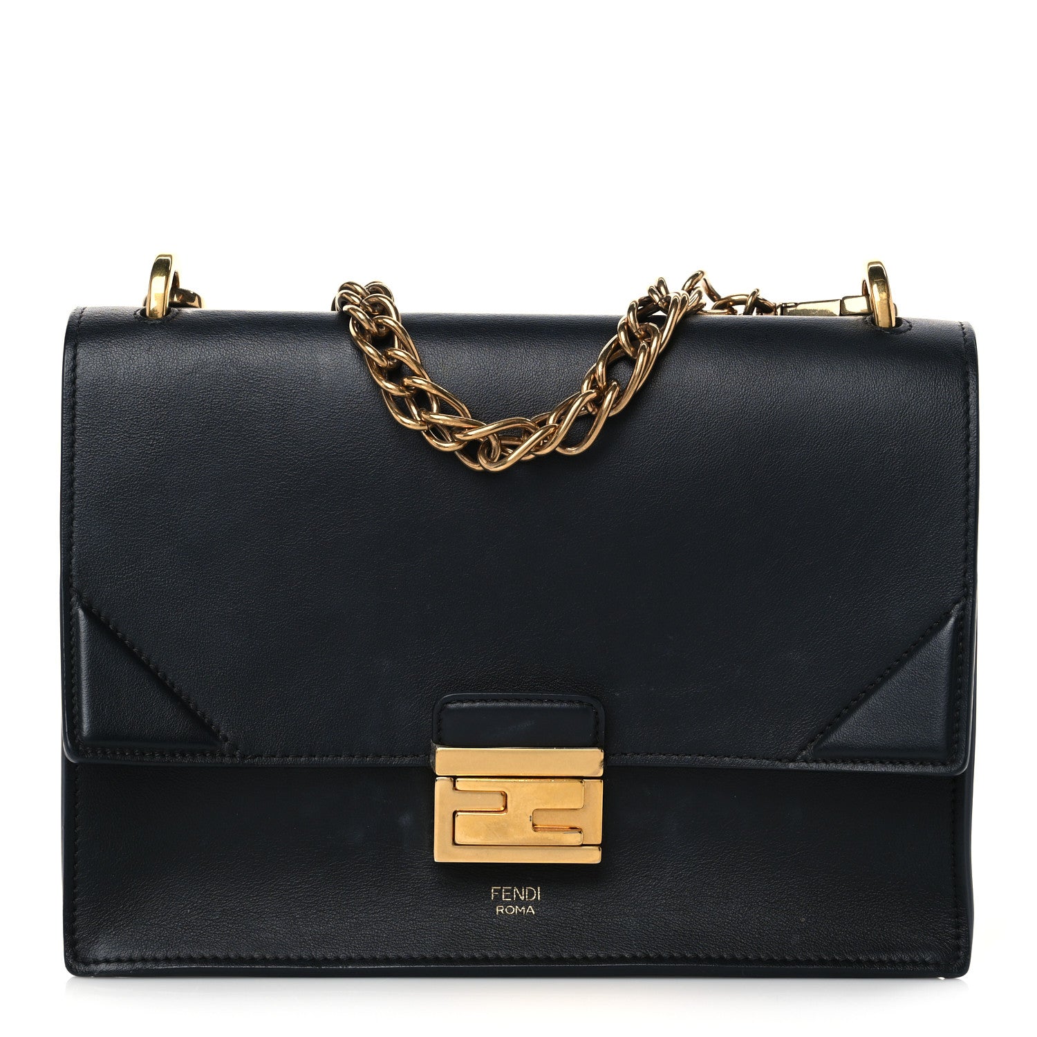 Fendi Vitello Grace F is Fendi Kan U Shoulder Bag Black 1 of 7