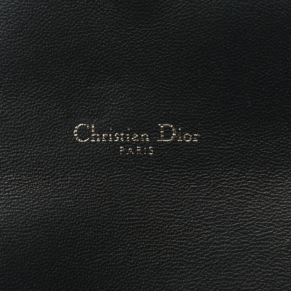 Christian Dior Grained Calfskin Saddle Chain Wallet Pouch Black 7 of 10