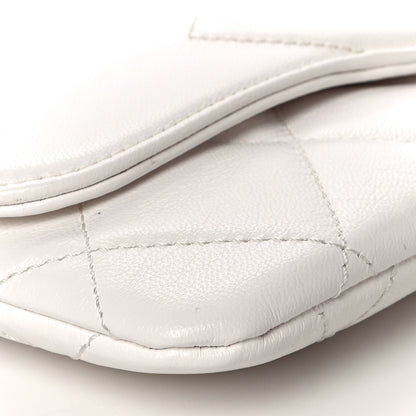 Chanel Goatskin Quilted Timeless CC Clutch White 8 of 17