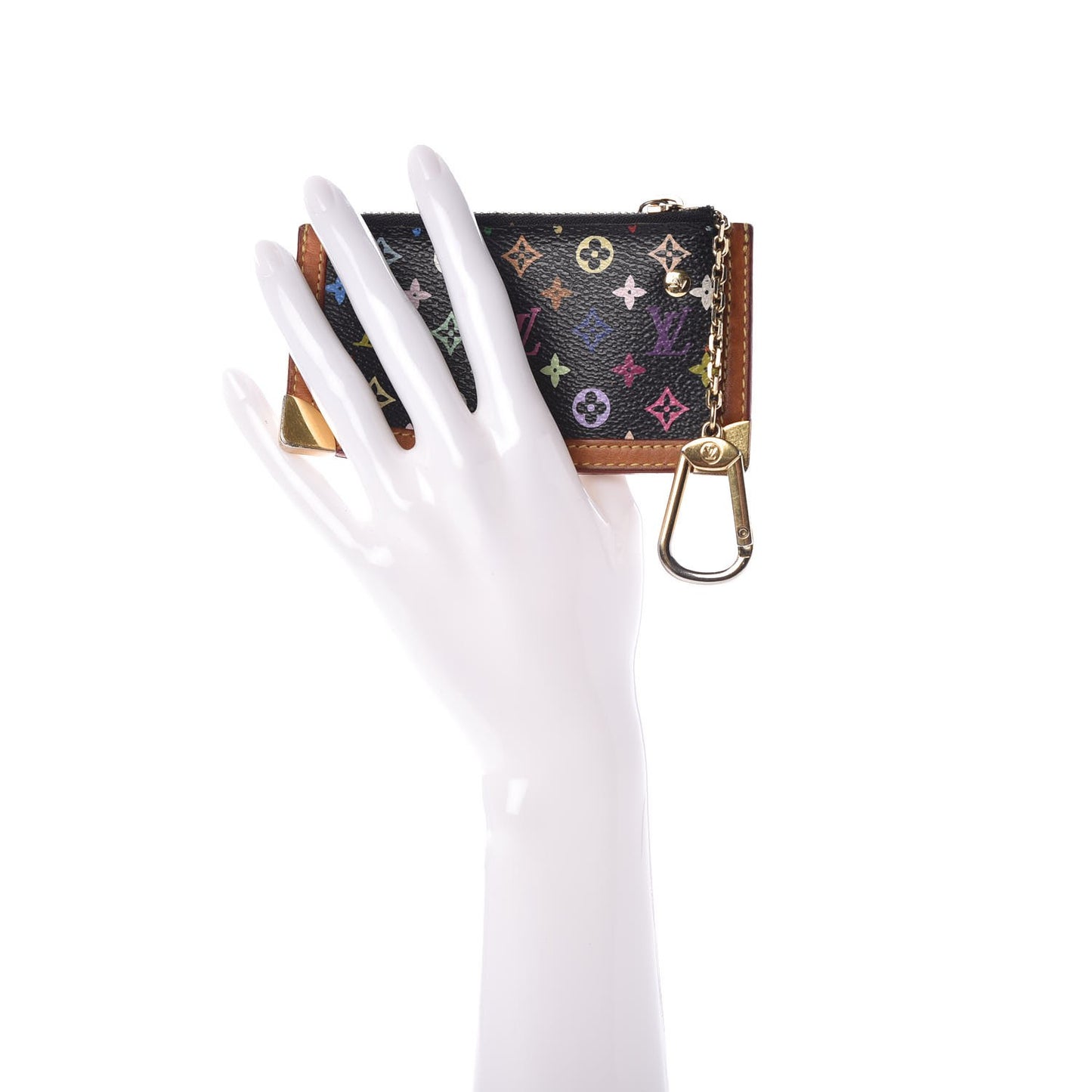 Monogram Multicolor Key Pouch Black