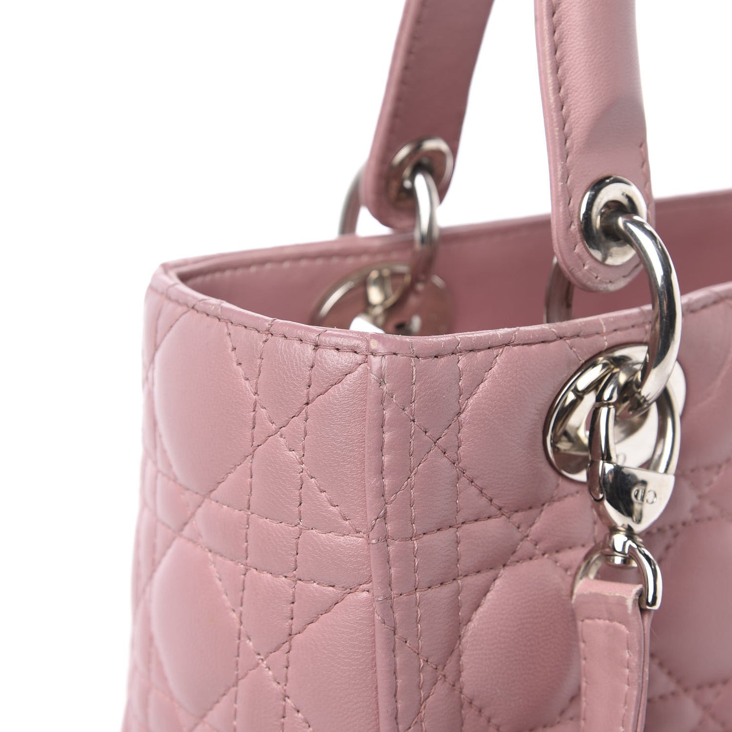 Lambskin Cannage Medium Lady Dior Pink