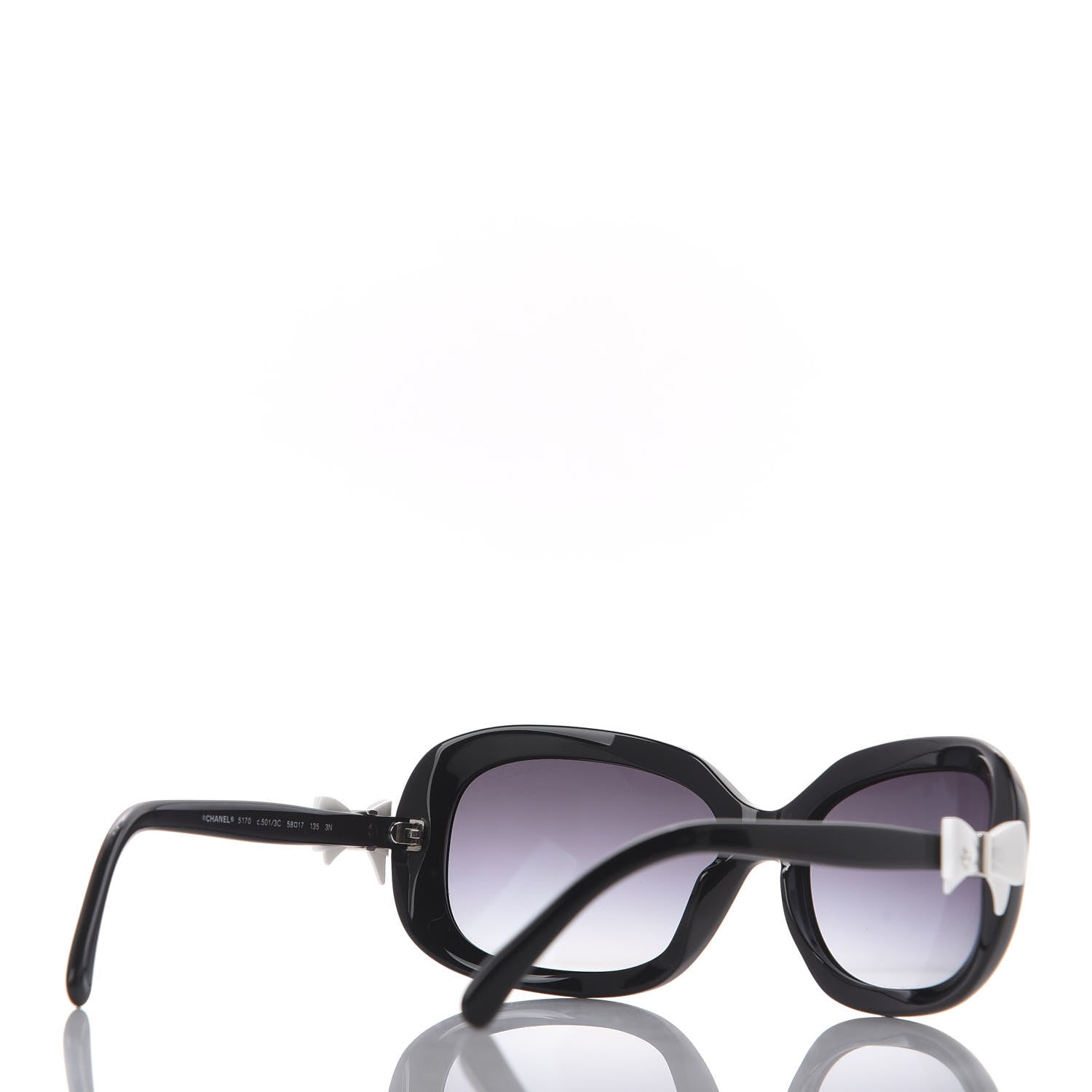 Chanel CC Bow Sunglasses 5170 Black 4 of 6