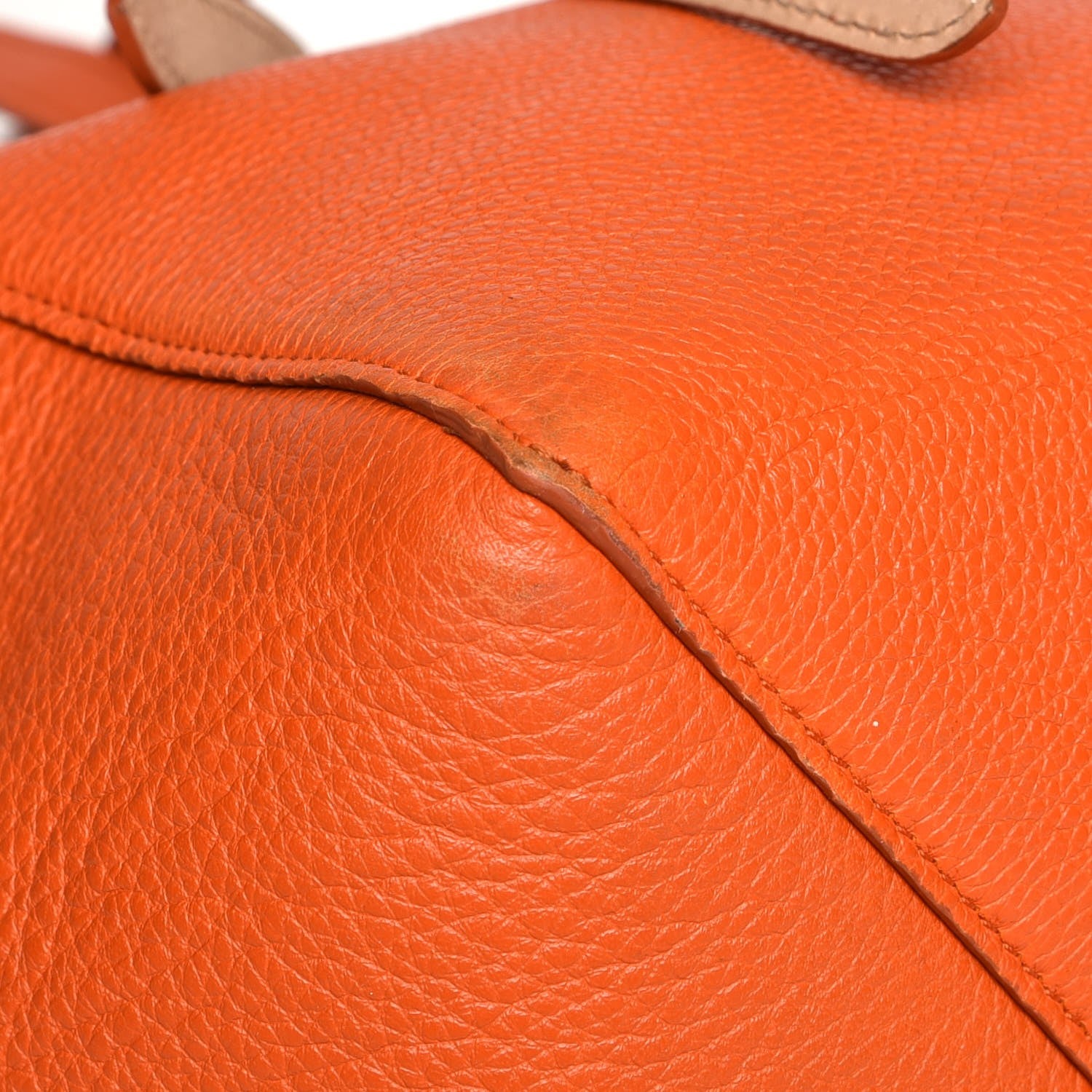 Celine Soft Grained Calfskin Medium Belt Cabas Phantom Orange 11 of 12