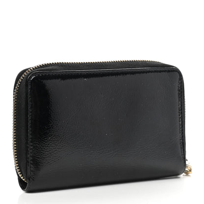 Gucci Patent Soho Compact Disco Zip Around Wallet Black 3 of 11