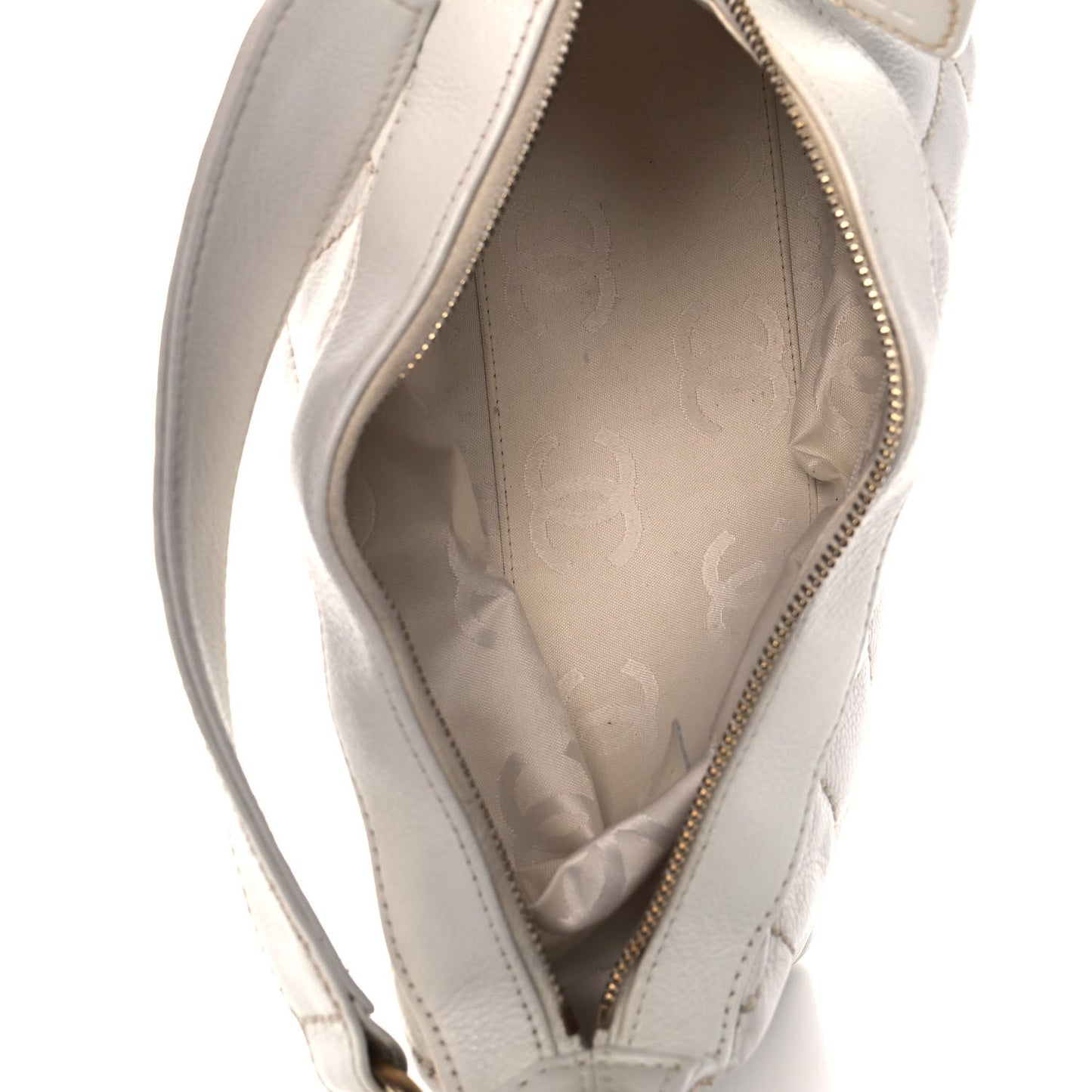 Calfskin Wild Stitch Surpique Hobo Ivory