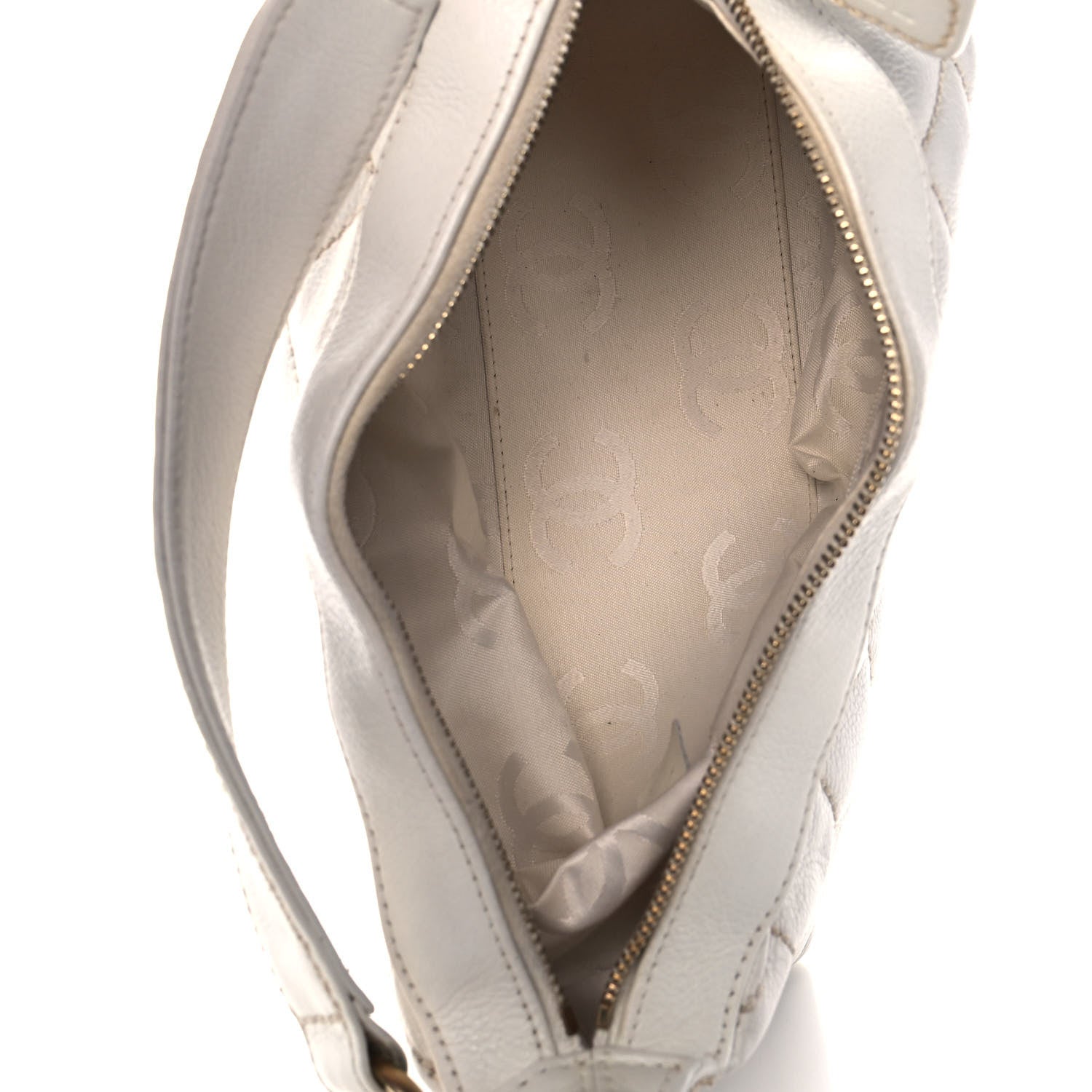 Chanel Calfskin Wild Stitch Surpique Hobo Ivory 5 of 13