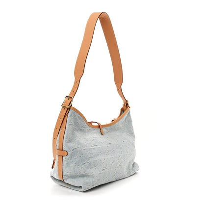 Louis Vuitton Monogram Denim CarryAll PM Sky Blue 4 of 12