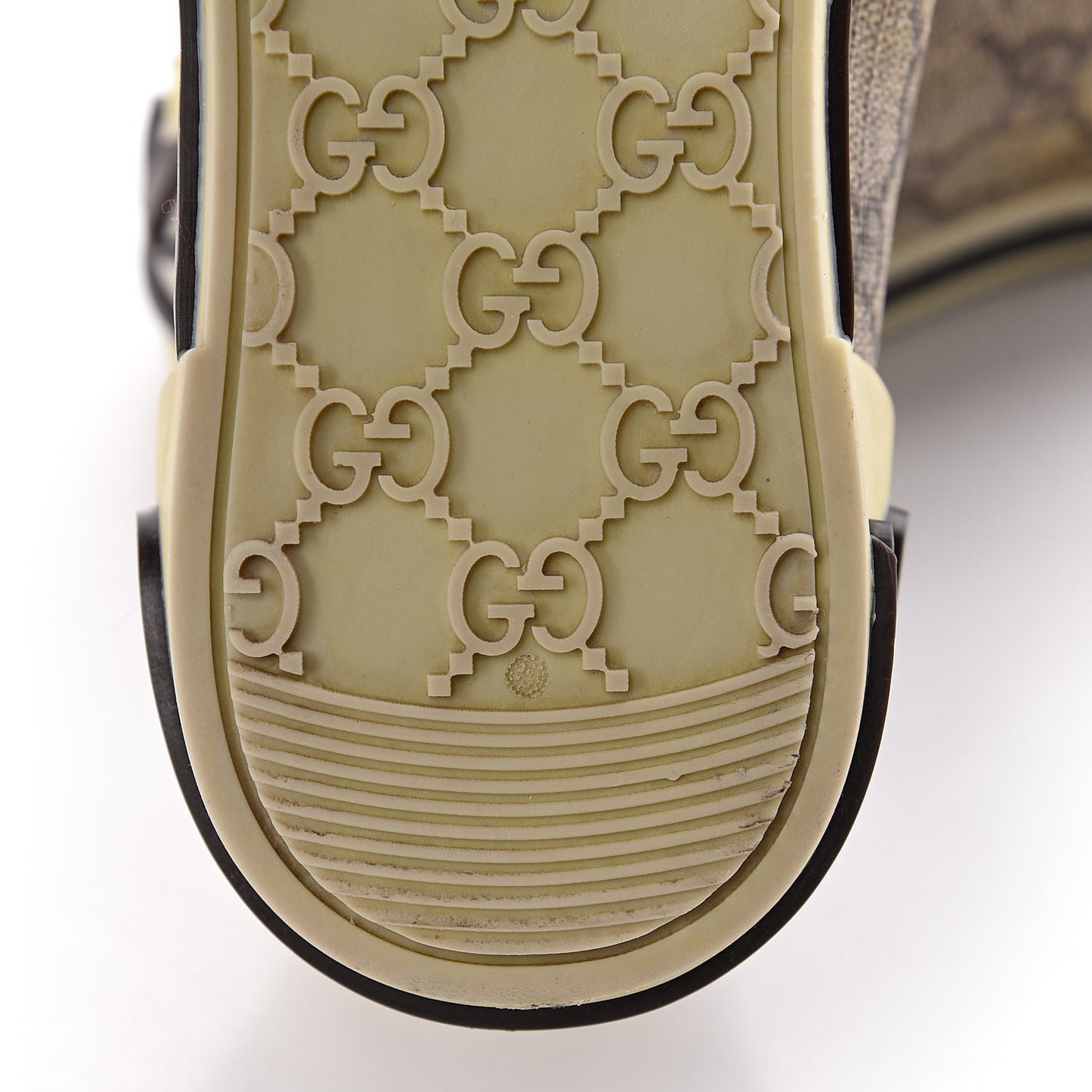 GG Monogram Web Womens Script Sneakers 38 Brown