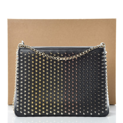 Christian Louboutin Calfskin Ombre Spiked Tribouli Shoulder Bag Black 12 of 12