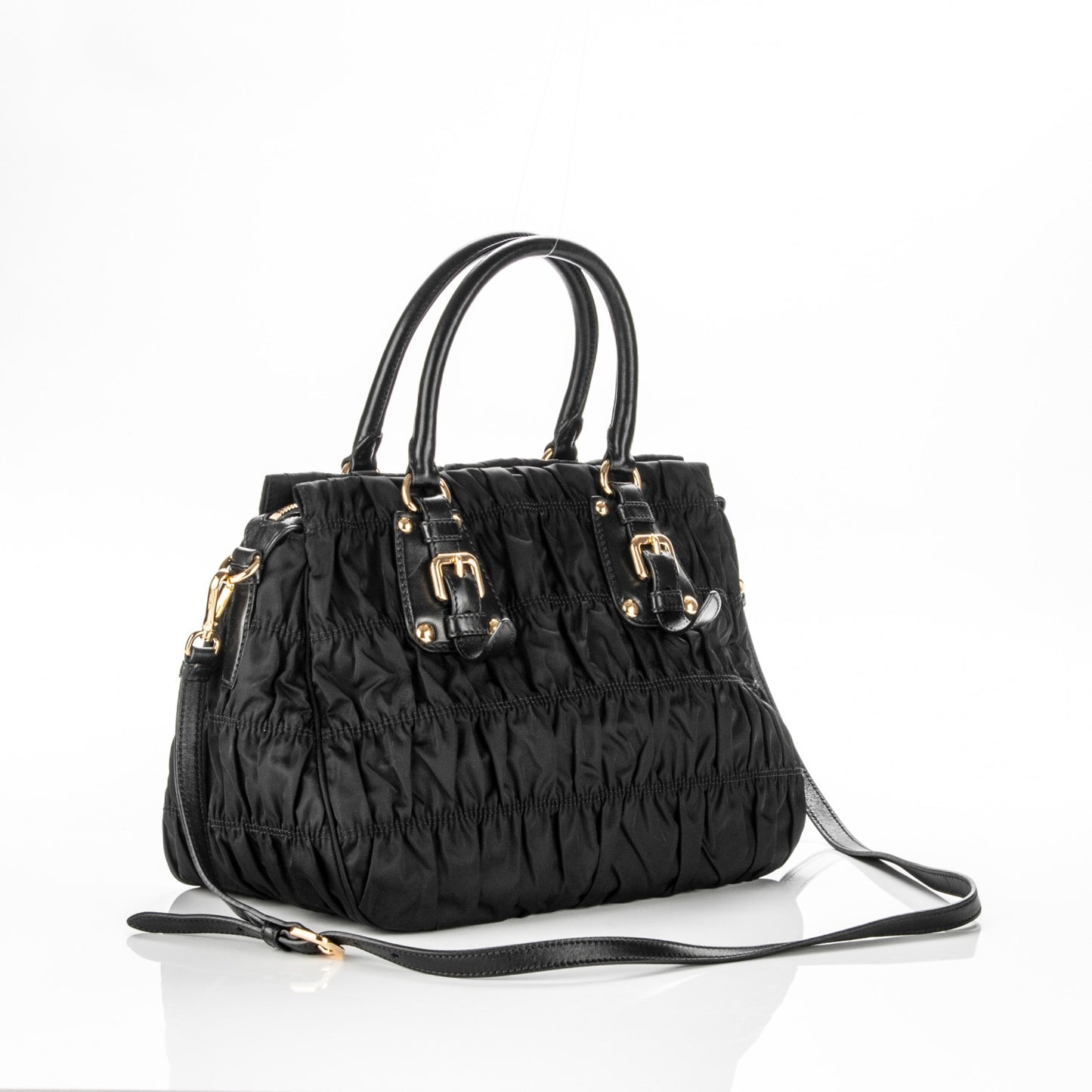 Tessuto Nylon Gaufre Tote Nero Black