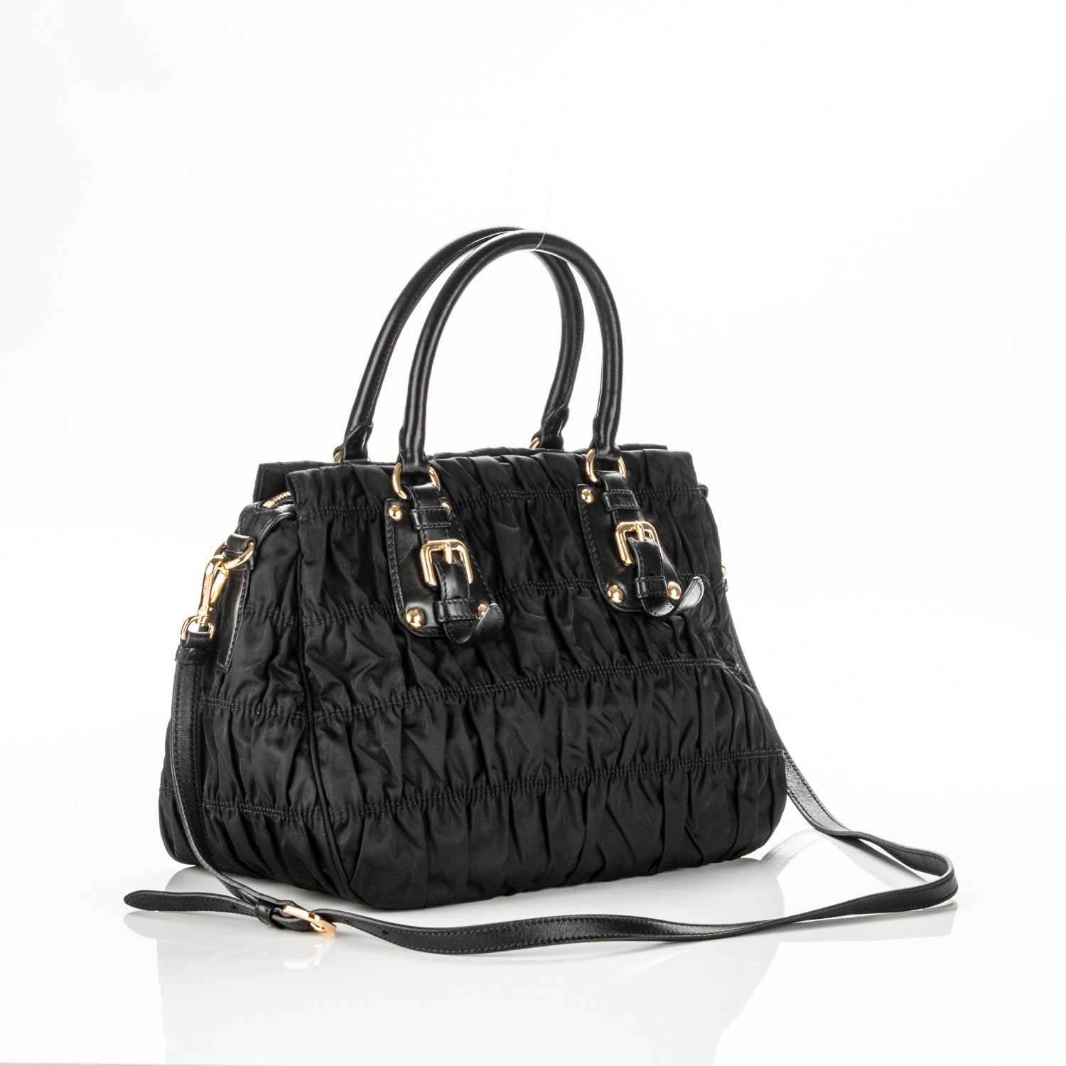 Prada Tessuto Nylon Gaufre Tote Nero Black 3 of 7