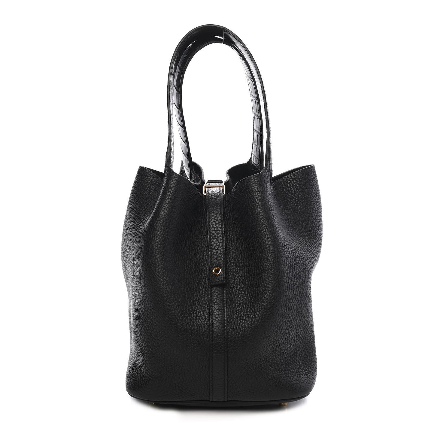 Taurillon Clemence Matte Alligator Picotin Lock Touch 22 MM Black