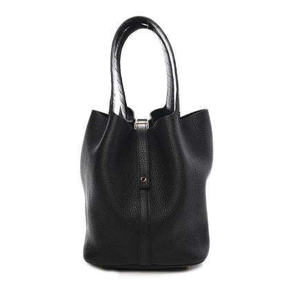 Hermes Taurillon Clemence Matte Alligator Picotin Lock Touch 22 MM Black 1 of 8
