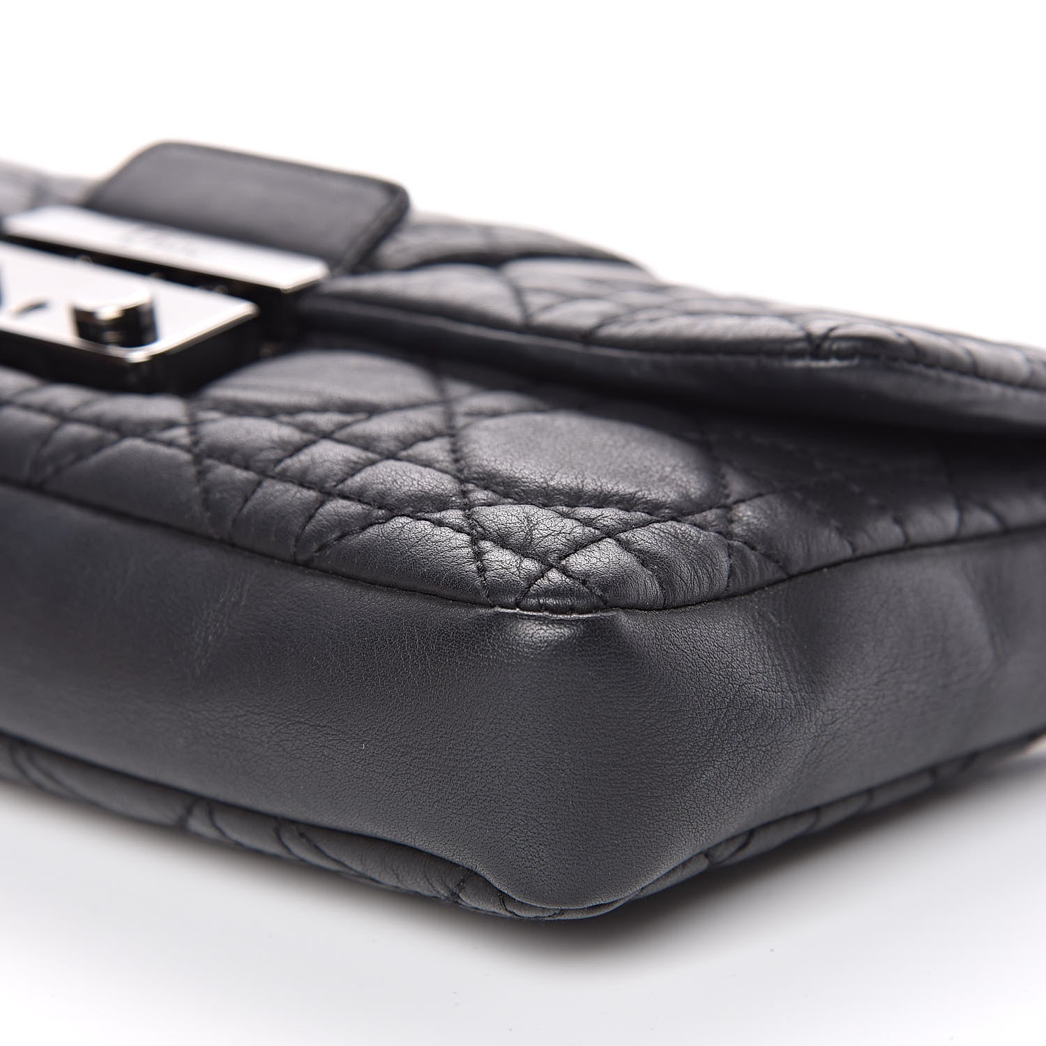 Christian Dior Lambskin Cannage New Lock Pouch Black 9 of 9