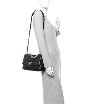 Chanel Lambskin Quilted Medium Chanel 19 Flap Black 2 of 10