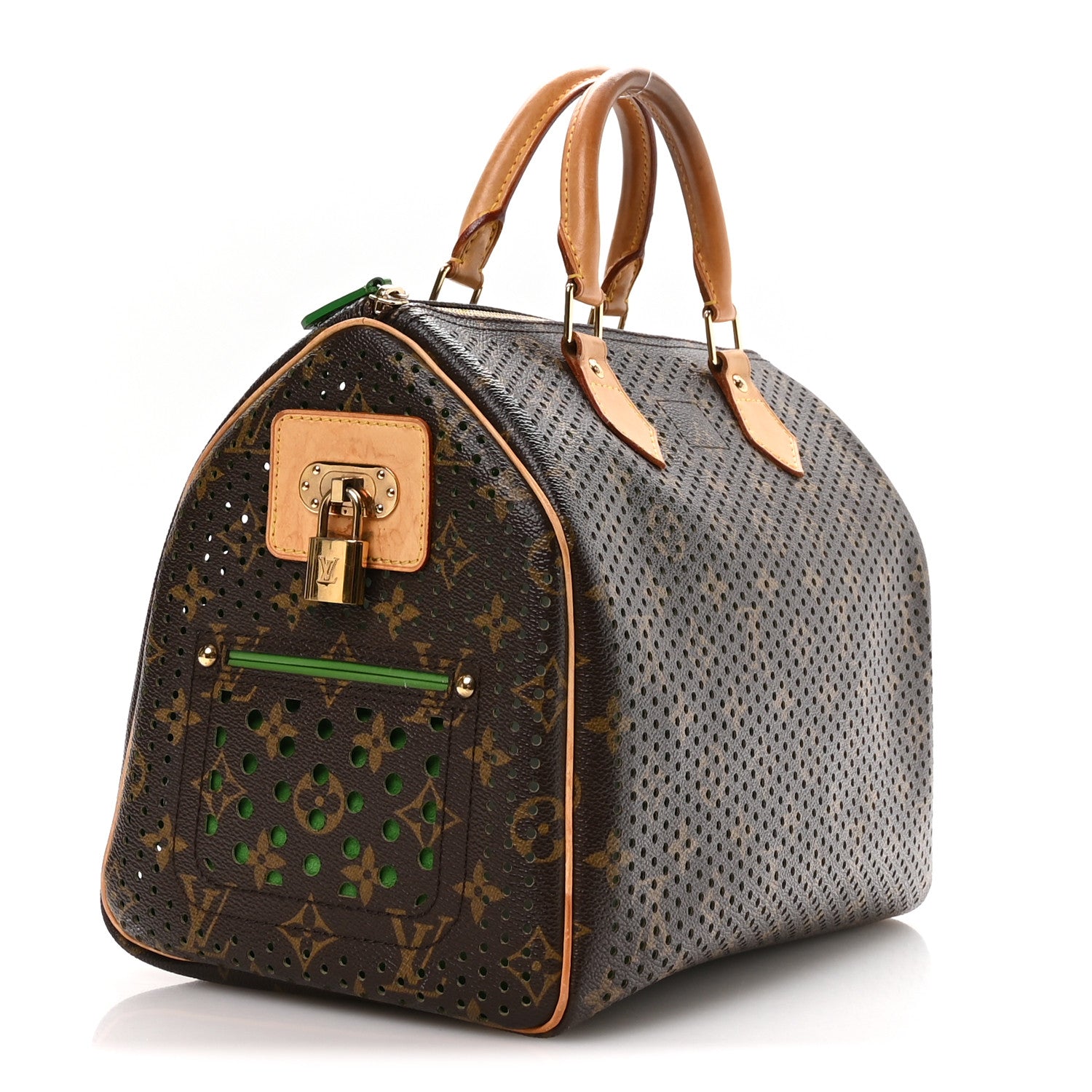 Louis Vuitton Monogram Perforated Speedy 30 Green 3 of 10
