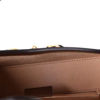 Gucci GG Supreme Monogram Mini Horsebit 1955 Shoulder Bag Beige Brown Sugar 5 of 10