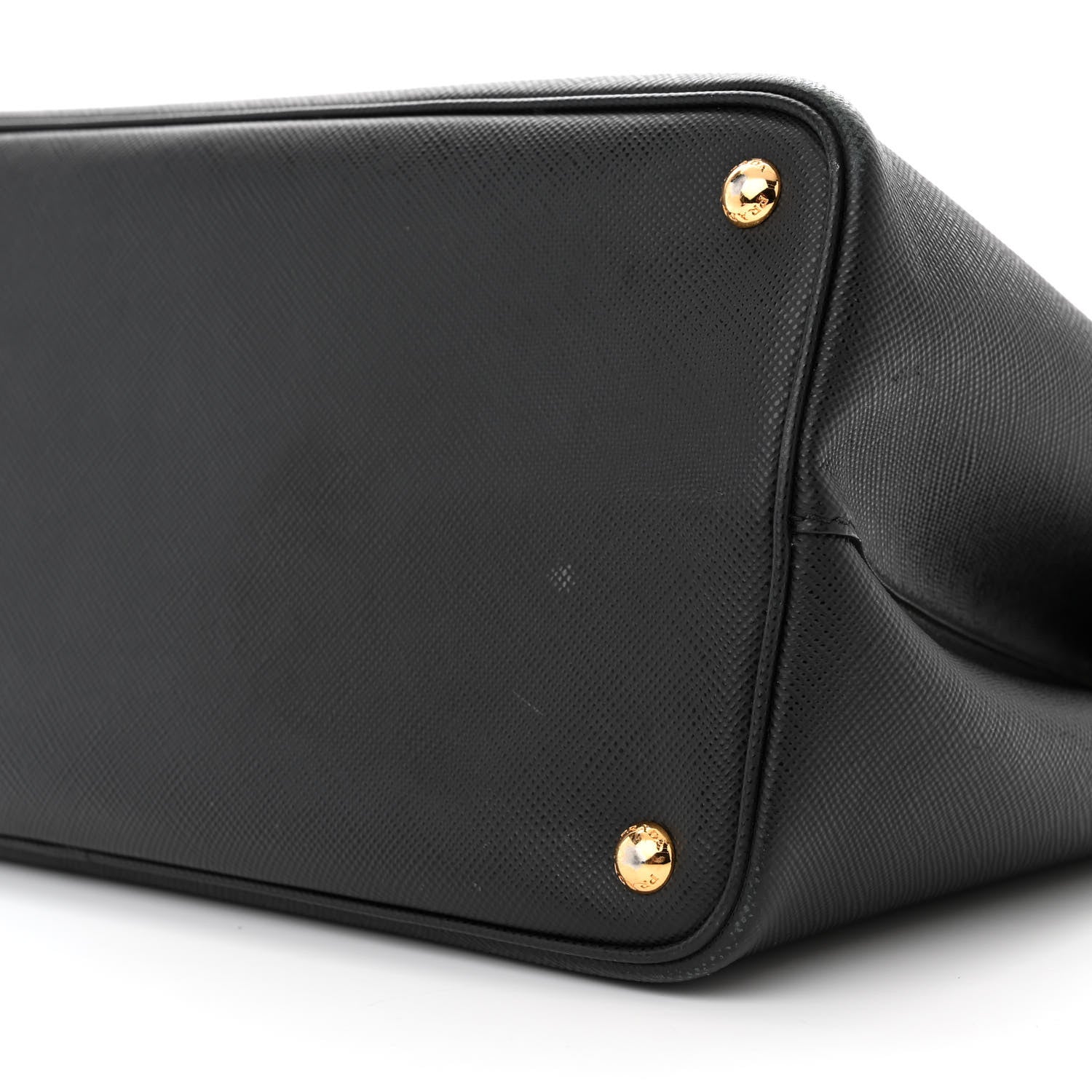 Prada Saffiano Cuir Large Double Bag Black Mughetto 9 of 13