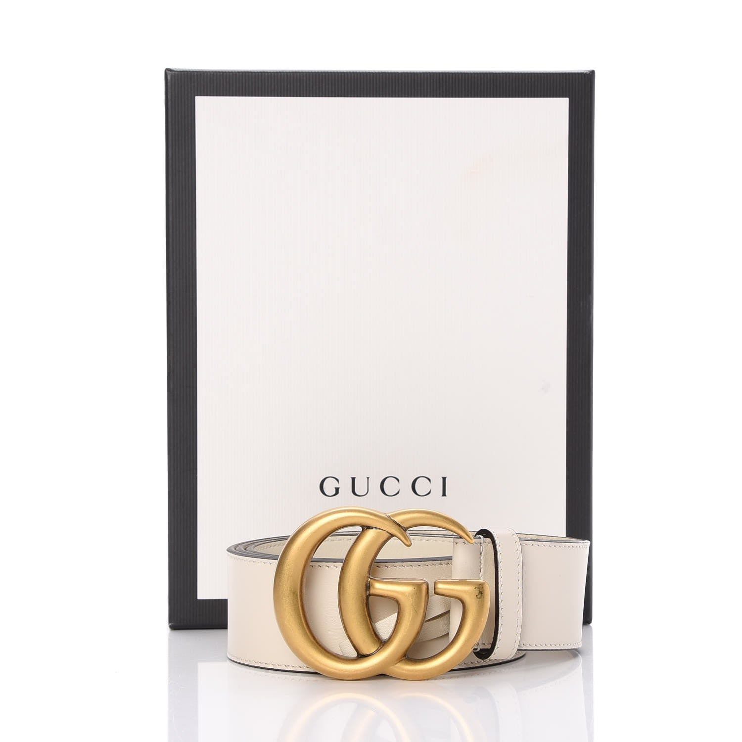 Gucci Calfskin Double G 40mm Belt 90 36 Mystic White 8 of 8