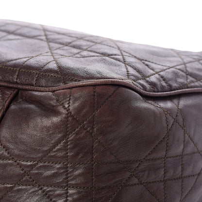 Christian Dior Lambskin Cannage Drawstring Bag Dark Brown 12 of 13