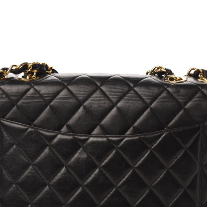 Chanel Lambskin Quilted XL Jumbo Single Flap Black 12 of 12