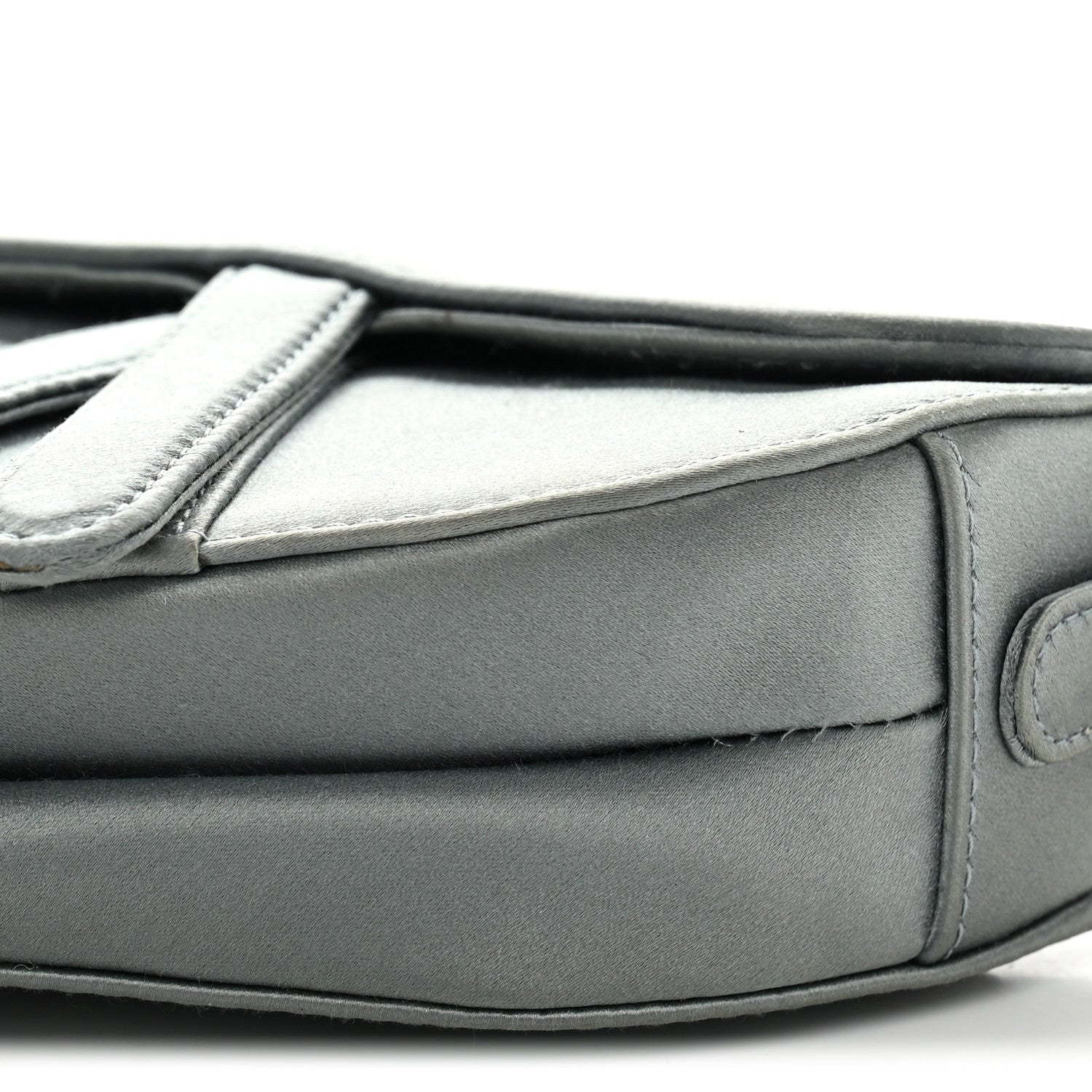 Christian Dior Satin Crystal Mini Saddle Bag Blue Gray 8 of 9