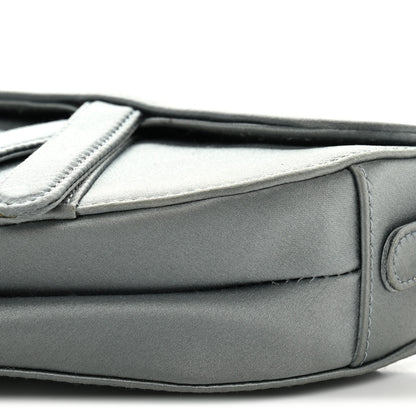 Christian Dior Satin Crystal Mini Saddle Bag Blue Gray 8 of 9