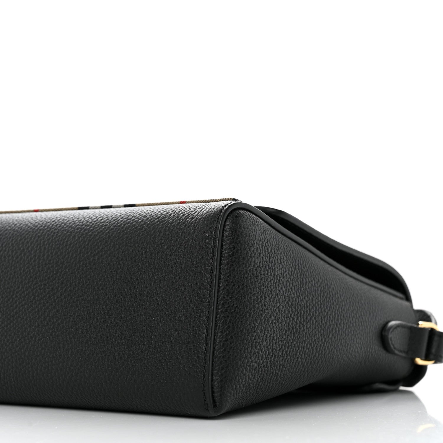Burberry Grainy Calfskin Vintage Check Note Crossbody Bag Black 9 of 9