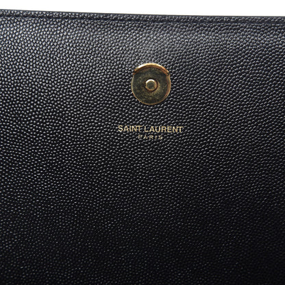 Saint Laurent Grain De Poudre Large Classic Monogram Kate Satchel Black 6 of 8