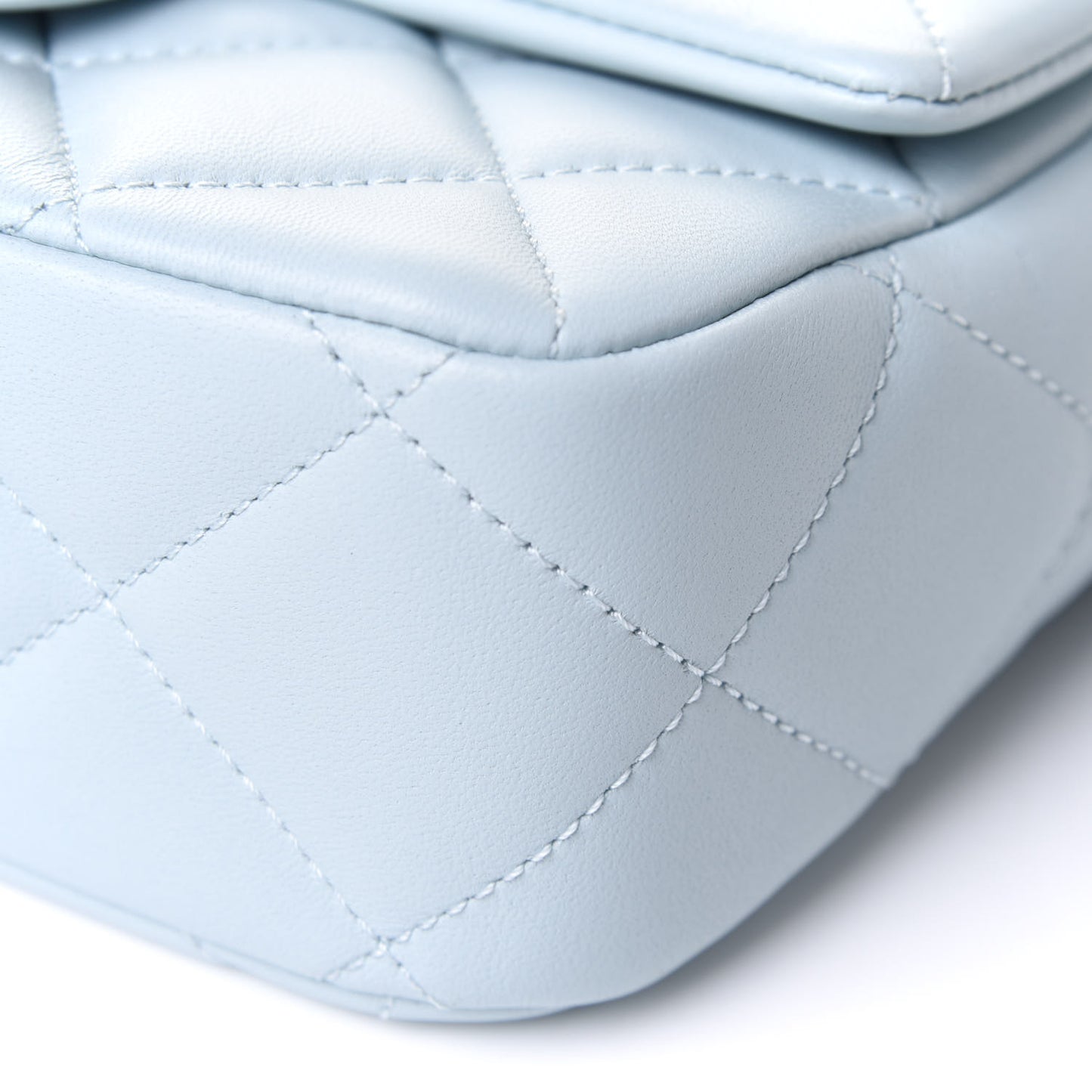 Lambskin Quilted Mini My Perfect Flap Light Blue